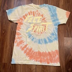 Khalid Free Spirit Tour T Shirt Adult Size Medium Multicolor Tie Dye Yellow